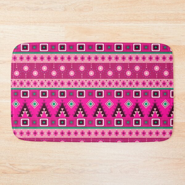 Item preview, Christmas Pink Colorful Aztec, Mexican, Ukrainian watercolor flat design. iPhone or Samsung Phone Case Cover designed and sold by RoManSmArt.