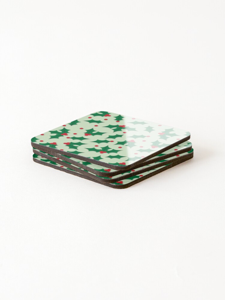 Thumbnail 4 of 5, Coasters (Set of 4), Holly Pattern designed and sold by Rvgill22.