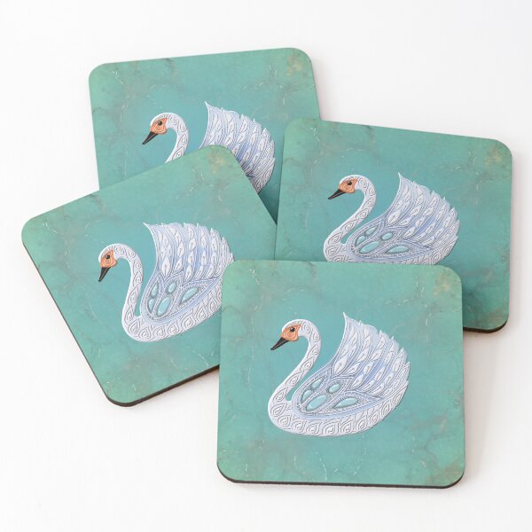 Item preview, EMBOSSED SWAN ON MARBLE. designed and sold by sana90.