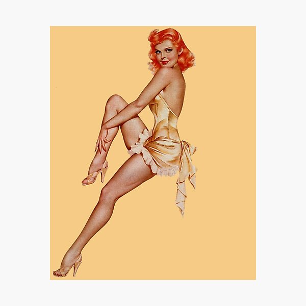 Collage sur carton 29X29 cm " IL ME FAUT UN CHÉRI " VINTAGE PIN UP déco