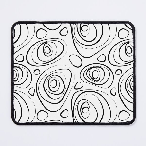 Item preview, Black and White Wacky Retro Circle Pattern designed and sold by All-Black-White.
