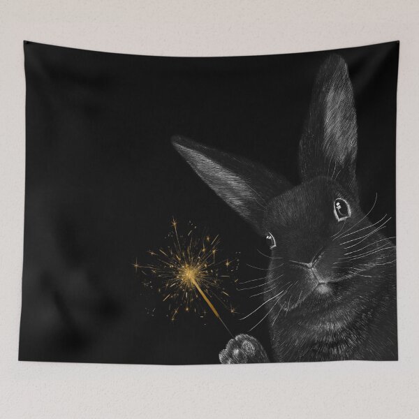 Item preview, Rabbit with sparkler designed and sold by Valeriya Korenkova Kodamorkovkart.