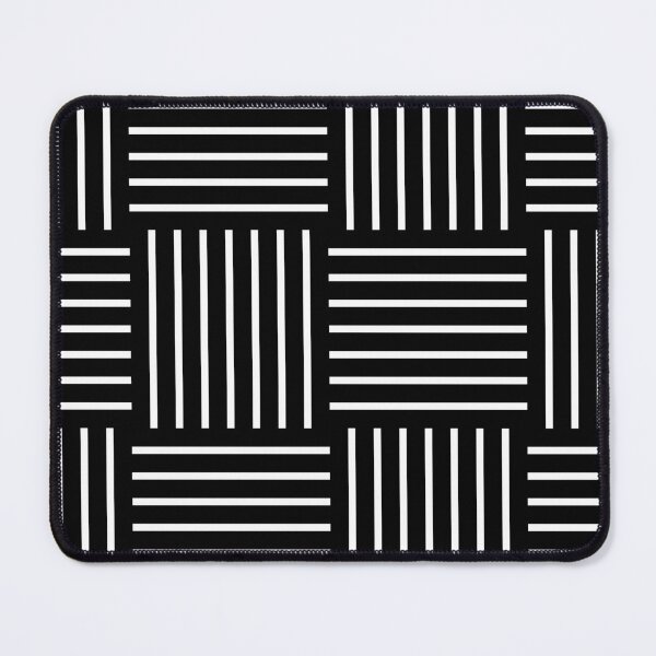 Item preview, Black and White White Abstract Stripe Geometric Pattern designed and sold by All-Black-White.