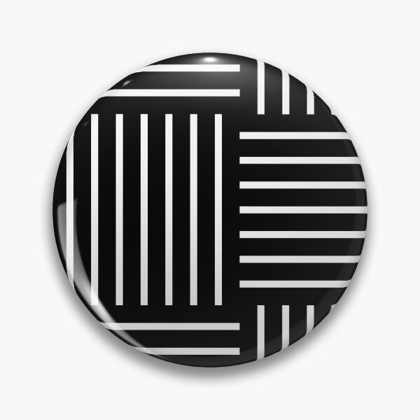 Item preview, Black and White White Abstract Stripe Geometric Pattern designed and sold by All-Black-White.