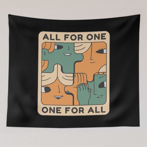 Item preview, All for One One for All Retro designed and sold by URBANHEROMEN.