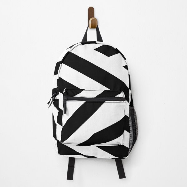 Item preview, Black and White White Abstract Stripe Pattern designed and sold by All-Black-White.