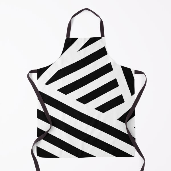 Item preview, Black and White White Abstract Stripe Pattern designed and sold by All-Black-White.