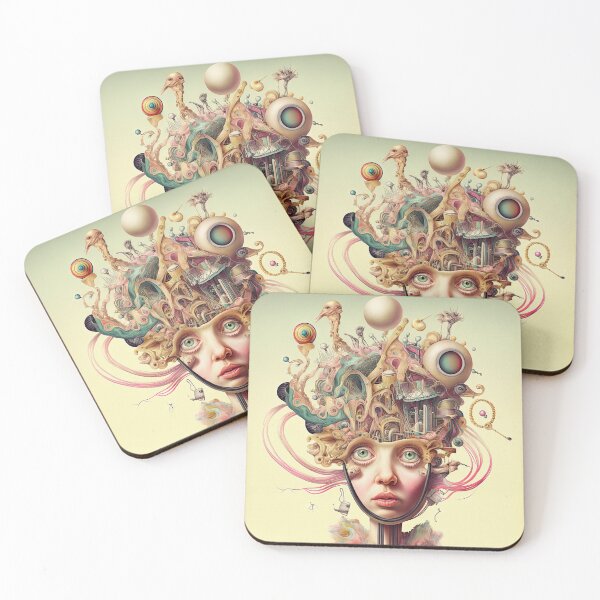 Item preview, Weird unusual fantasy art design with a funny lovely girl designed and sold by mrlongfield.