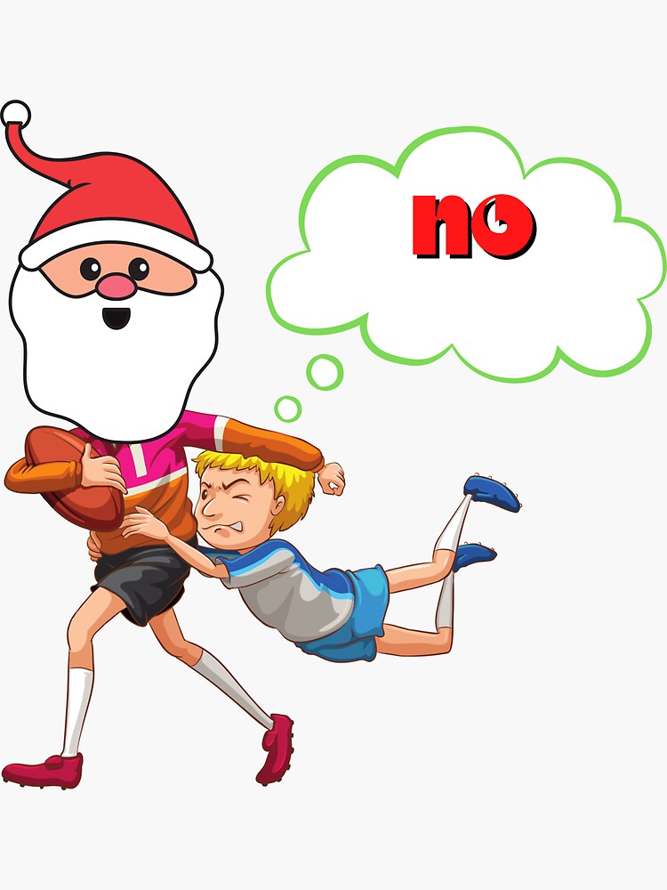 "Rugby Christmas Sweater" Sticker for Sale by designforum1968 Redbubble