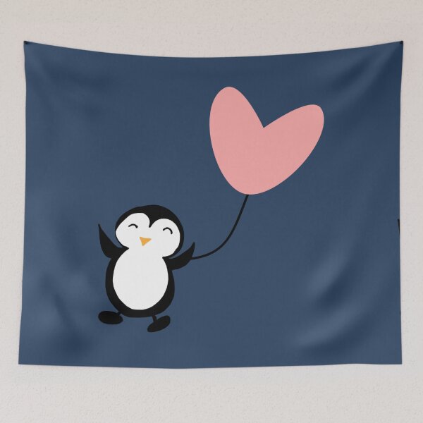 Item preview, Penguin in Love blue designed and sold by susycosta.