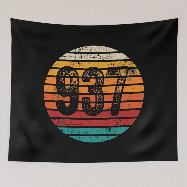 Item preview, Distressed Vintage Sunset 937 Area Code designed and sold by Gold Wings Tees.