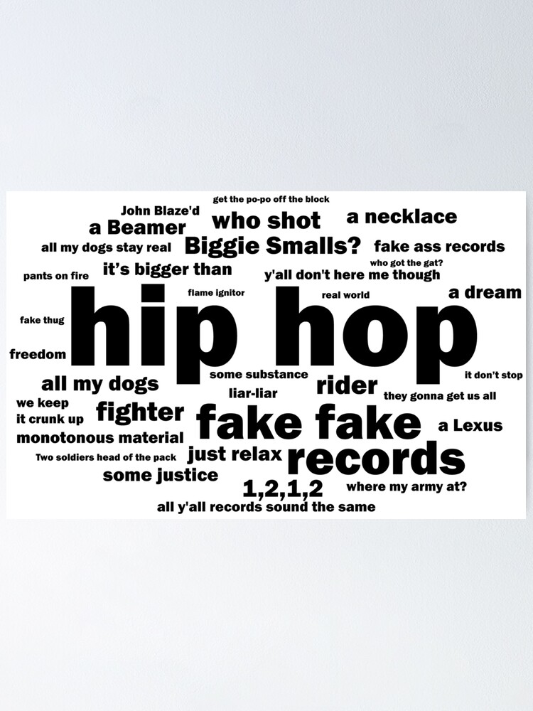 It Was All a Dream Wall Print Hip Hop Lyrics Print Biggie Smalls