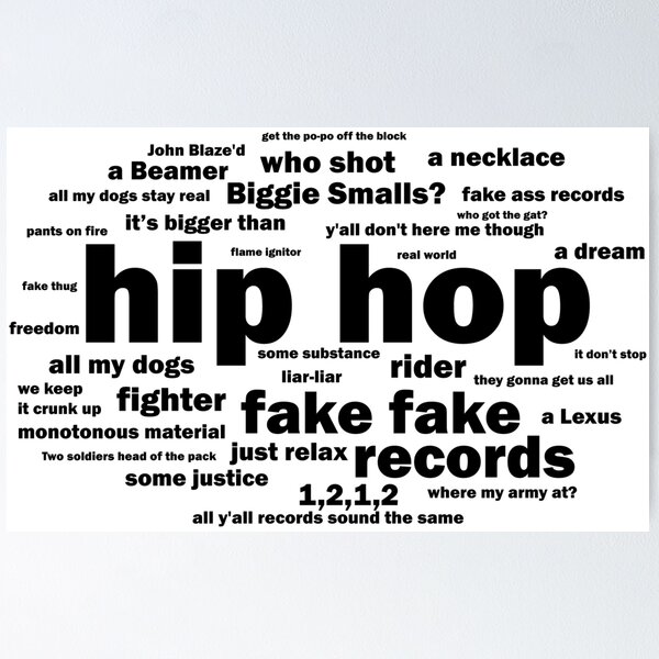 The Notorious B.I.G / Biggie Smalls Lyrics Poster – Fire Press