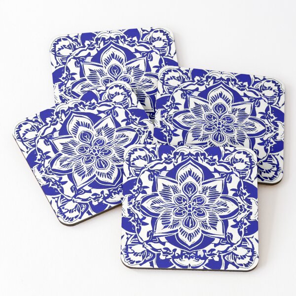 Item preview, Blue Lotus Flower Pattern designed and sold by MuffinMeng ⭐⭐⭐⭐⭐.