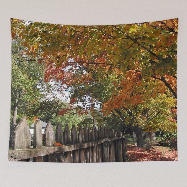 Item preview, Autumn Trees and Picket Fence designed and sold by Susan Savad.