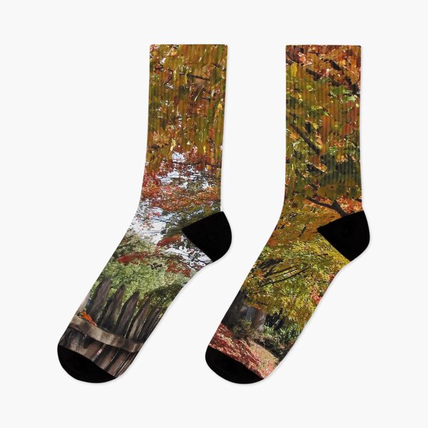 Item preview, Autumn Trees and Picket Fence designed and sold by Susan Savad.