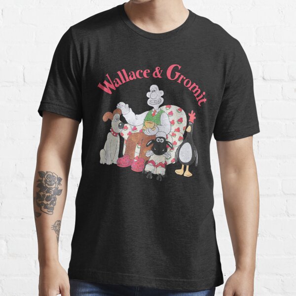 "Wallace And Gromit Home Scene Grey Marl " Tshirt for Sale by