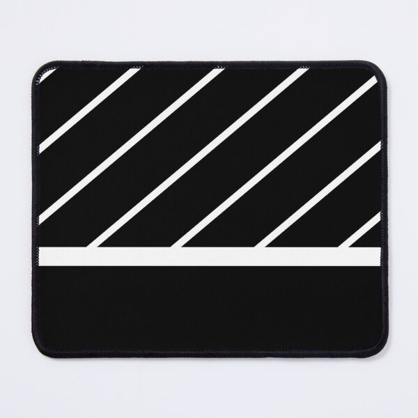Item preview, Black and White Minimal Modern Diagonal Stripe Pattern On Solid designed and sold by All-Black-White.