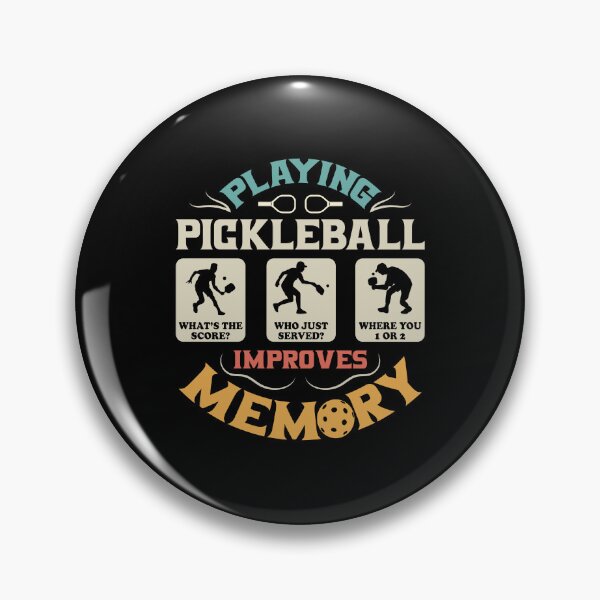 Item preview, Playing Pickleball Improves Memory Retro  designed and sold by Digital Story Time.