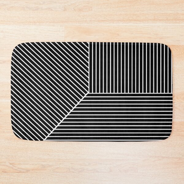 Item preview, Black and White Minimal Modern Stripe Pattern designed and sold by All-Black-White.
