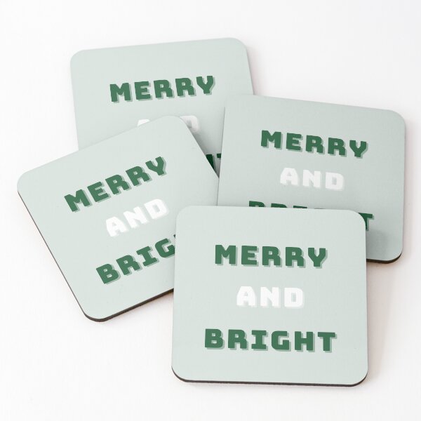 Item preview, Merry and Bright, Green Christmas Art, Holiday Modern Decor, Green designed and sold by Magic Love Art Print.
