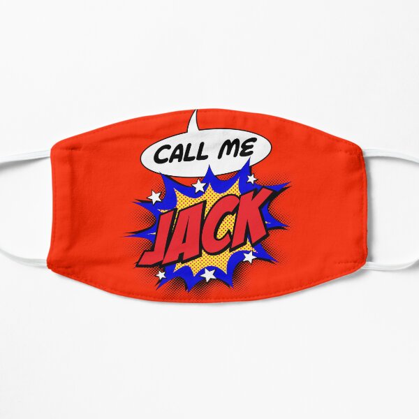 Personalised Call Me Jack Pop Art Comic Design Flat Mask