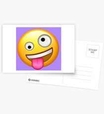 Crazy Face Emoji Postcards