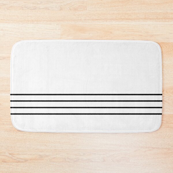 Item preview, Black and White Minimal Thin 4 Horizontal Stripe Pattern designed and sold by All-Black-White.