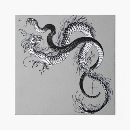 1PC Waterproof Temporary Tattoo Sticker Simple Line Dragon Snake Flash  Tattoos Gothic Body Art Arm Fake Tatoo Men Women | SHEIN USA