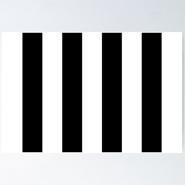 Item preview, Black and White Minimal Vertical Stripe Pattern designed and sold by All-Black-White.