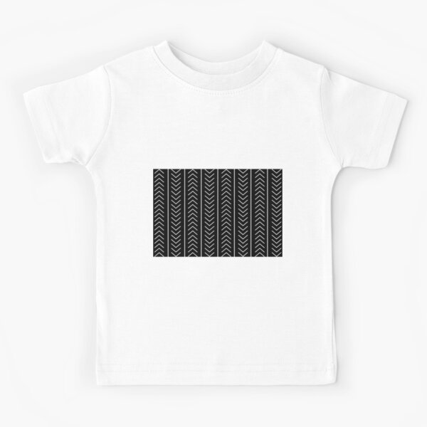 Black and White Chevron Rhombus Pattern Kids T-Shirt for Sale by