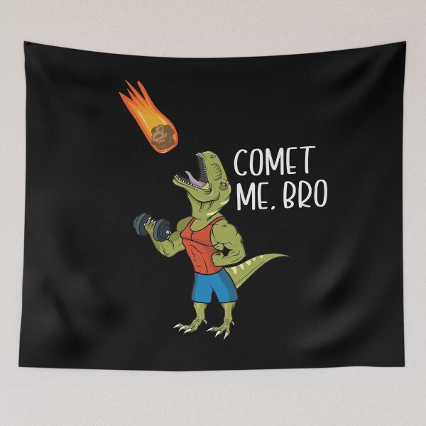Item preview, Comet Me Bro Funny T-Rex Dinosaur Pun Gym Workout Fitness designed and sold by MintedFresh.