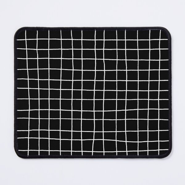 Item preview, Black and White Thin Checkerboard Square Grid Pattern designed and sold by All-Black-White.