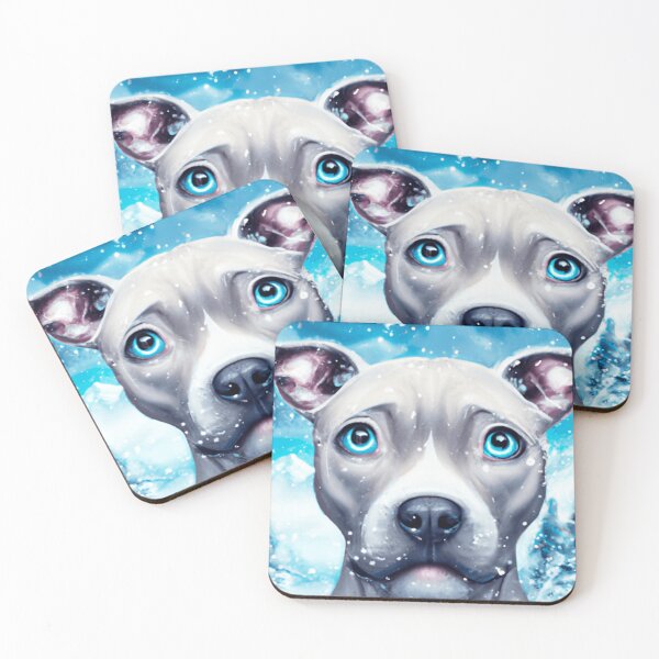 Item preview, Cutedom - American Pitbull In The Snow designed and sold by RaynbowCute.