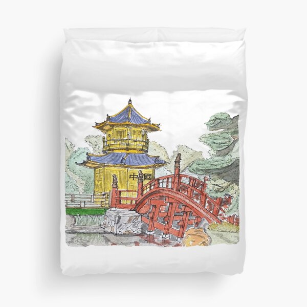 Item preview, Temple hand drawn sketch a watercolor picture  designed and sold by Calligramus | Self-Love, Mental Health & Soft Feminism Design.