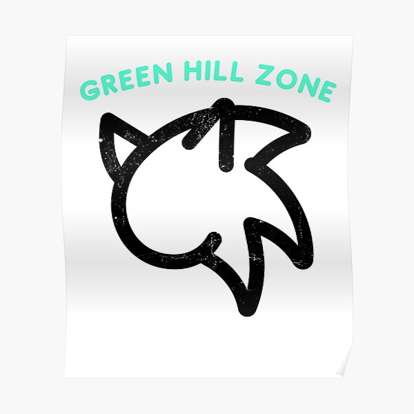 Sonic - Green Hill Zone Poster Emoldurado, Quadro em