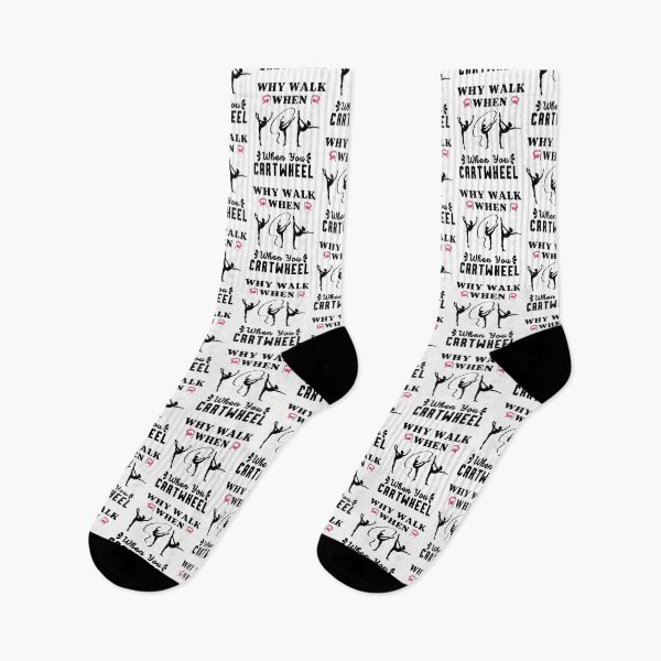 Item preview, Why Walk When You Can Cartwheel - Funny Gymnastics Saying designed and sold by BopleDesigns.