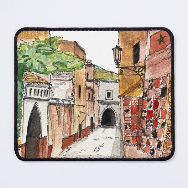 Item preview, Morocco hand drawn sketch a watercolor picture  designed and sold by Yana Mustafina | Boho Soulful Designs.