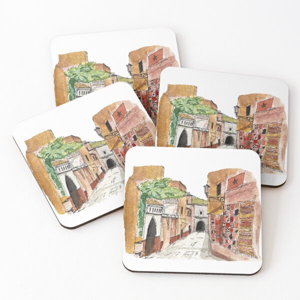 Item preview, Morocco hand drawn sketch a watercolor picture  designed and sold by Yana Mustafina | Boho Soulful Designs.