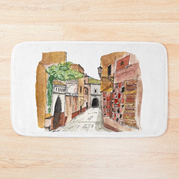 Item preview, Morocco hand drawn sketch a watercolor picture  designed and sold by Yana Mustafina | Boho Soulful Designs.