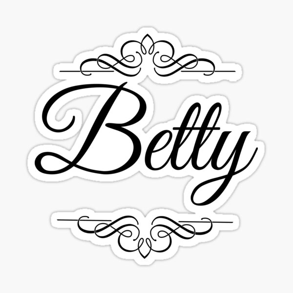 Pegatina for Sale con la obra «Betty Nombre personalizado Etiqueta de