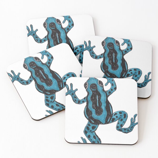 Item preview, blue frog drawing designed and sold by Maddy Designs.