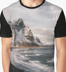 Stokksnes Icelandic Mountain Beach Sunset - Landscape Photography Graphic T-Shirt
