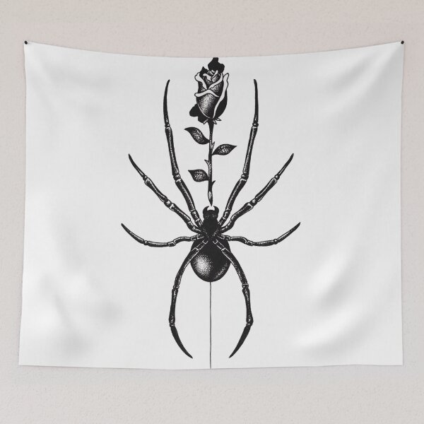 Item preview, Black Spider and Rose Tattoo designed and sold by Cesar Caligula.