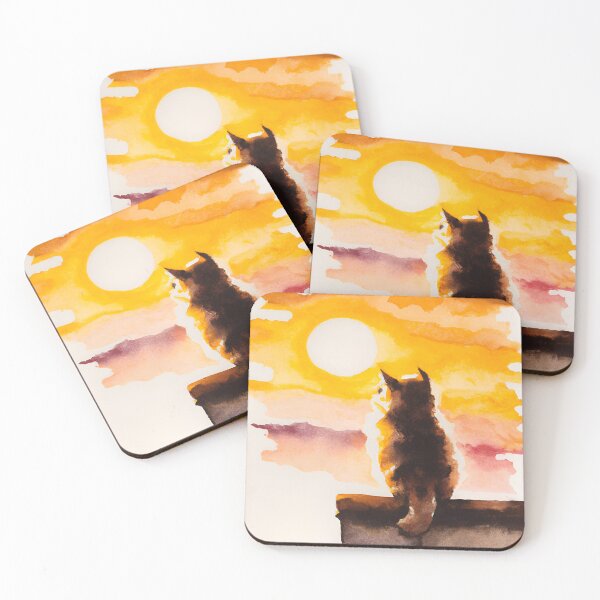 Item preview, Cat Looking At Sunset designed and sold by AyfuDesigns.