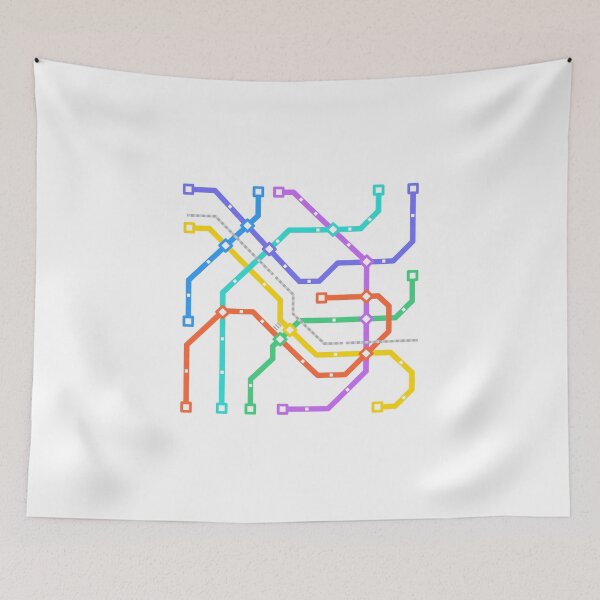 Item preview, Tyne And Wear Metro Map designed and sold by OneDayCollected.