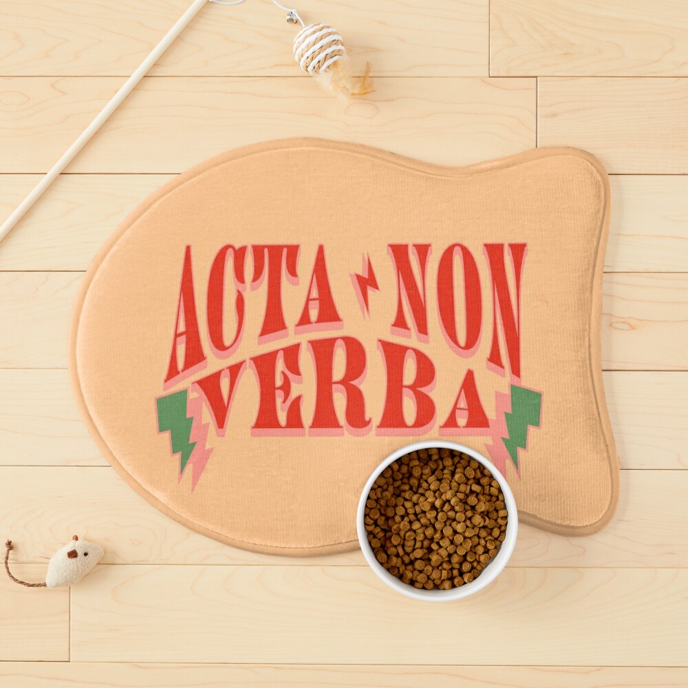 acta non verba latin phrases Art Board Print for Sale by ArtBySymone