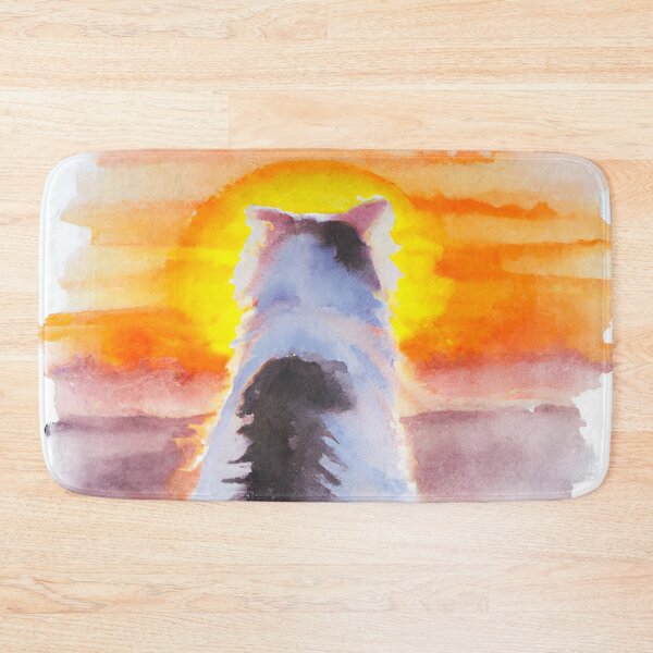 Item preview, Lone Cat Looking At Sunset designed and sold by AyfuDesigns.
