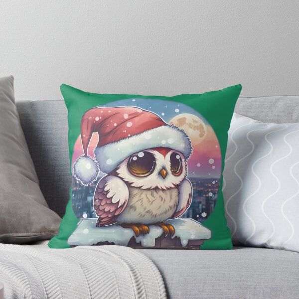 Item preview, Cute owl resting on top of a roof in winter | Digital art | Memorable gifts for animal lovers designed and sold by AsabIIArt.