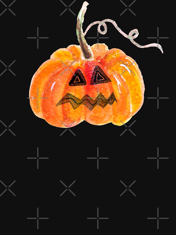 "Halloween Jack-o-Lantern, Watercolor Pumpkin, Spooky Pumpkin" T-shirt ...